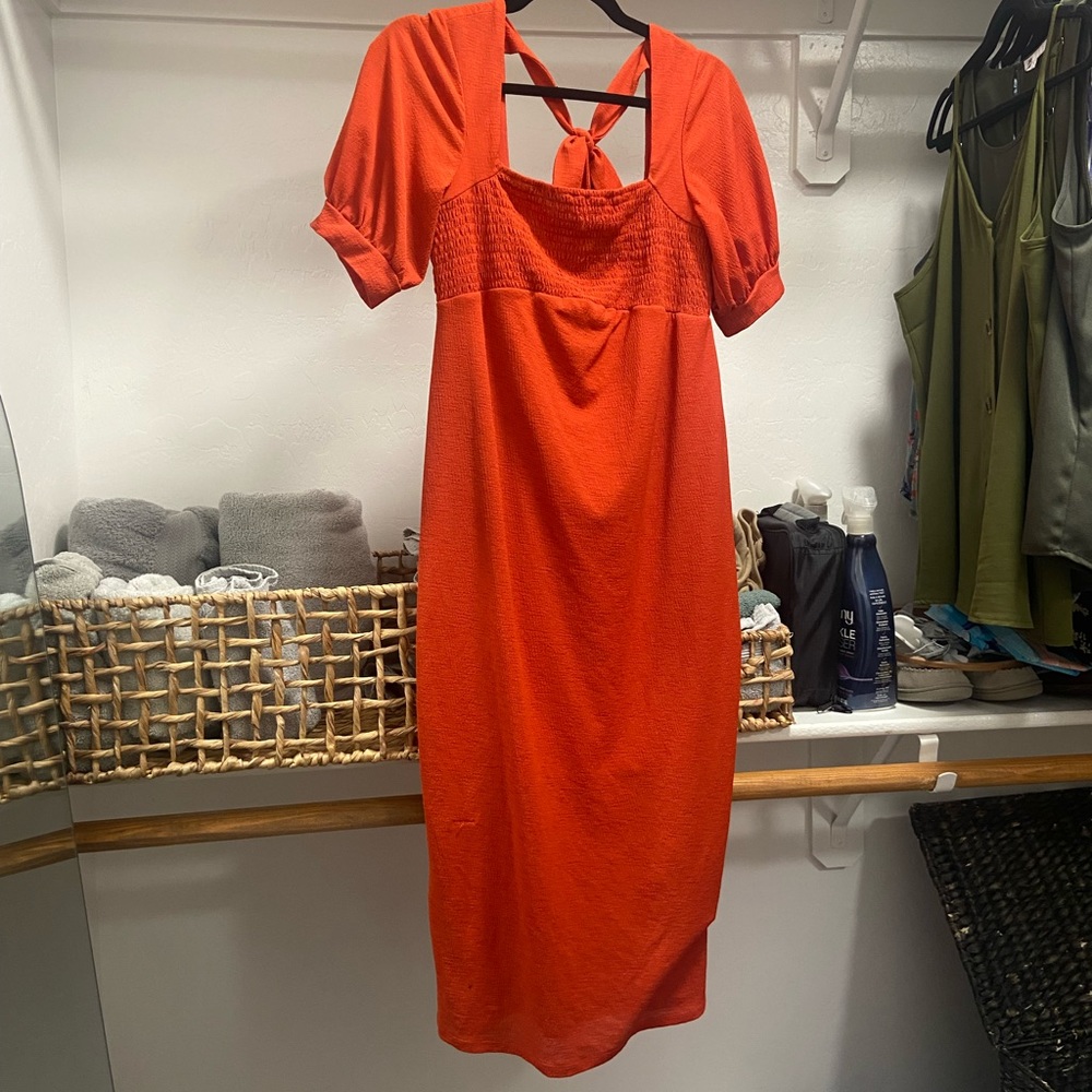 Beautiful burnt red maternity dress MATERNITY